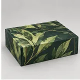 Custom matcha ceremony kit packaging — Collapsible magnetic rigid box — Side / rear