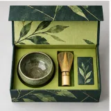 Custom matcha ceremony kit packaging — Collapsible magnetic rigid box — Product & insert