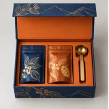 Custom coffee tasting kit packaging — Collapsible magnetic rigid box — Product & insert
