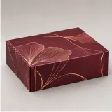 Custom chocolate selection packaging — Collapsible magnetic rigid box — Side / rear