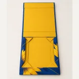 Custom daily vitamin kit packaging — Collapsible magnetic rigid box — Unfolded / flat-pack