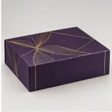 Custom jewelry gift set packaging — Collapsible magnetic rigid box — Side / rear
