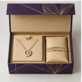 Custom jewelry gift set packaging — Collapsible magnetic rigid box — Product & insert