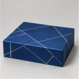 Custom watch and strap set packaging — Collapsible magnetic rigid box — Closed set