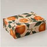Custom cookie gift selection packaging — Collapsible magnetic rigid box — Side / rear
