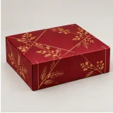 Custom festive food hamper packaging — Collapsible magnetic rigid box — Side / rear