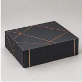 Custom executive notebook set packaging — Collapsible magnetic rigid box — Side / rear