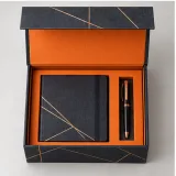 Custom executive notebook set packaging — Collapsible magnetic rigid box — Product & insert