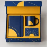 Custom employee welcome kit packaging — Collapsible magnetic rigid box — Product & insert