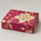 Custom silk scarf presentation packaging — Collapsible magnetic rigid box — Closed set
