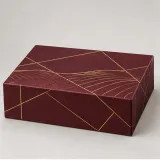 Custom wine gift presentation packaging — Collapsible magnetic rigid box — Closed set