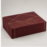 Custom wine gift presentation packaging — Collapsible magnetic rigid box — Side / rear