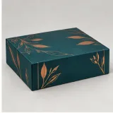 Custom candle gift duo packaging — Collapsible magnetic rigid box — Side / rear