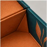 Custom candle gift duo packaging — Collapsible magnetic rigid box — Material & finish