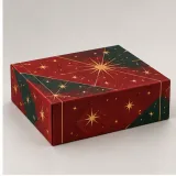 Custom christmas gift set packaging — Collapsible magnetic rigid box — Side / rear