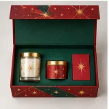 Custom christmas gift set packaging — Collapsible magnetic rigid box — Product & insert