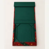 Custom christmas gift set packaging — Collapsible magnetic rigid box — Unfolded / flat-pack